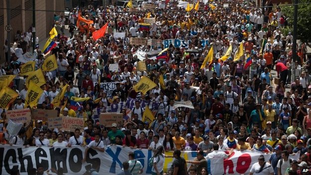 Venezuela students protest